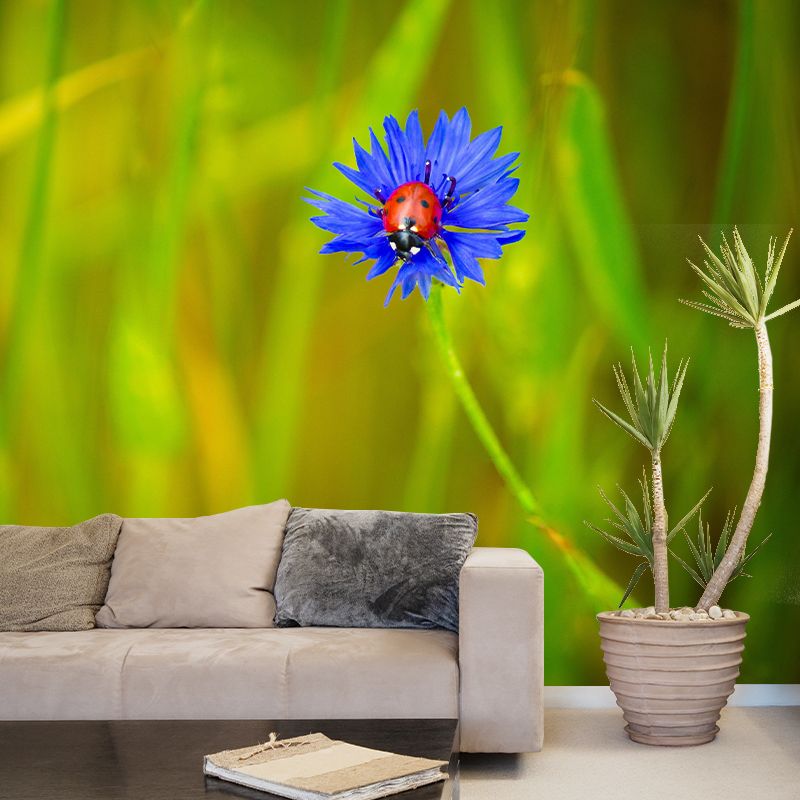 Customized Moisture Resistant Mural Wallpaper Decal Knapweed Wall Decor