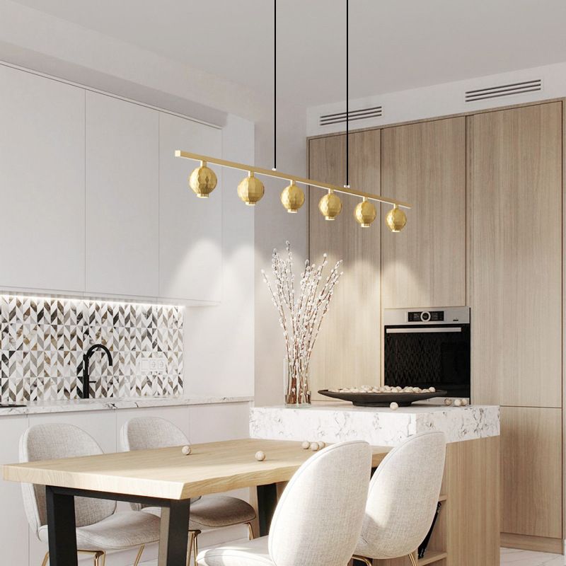 Minimalism Island Light Fixture Peas Hanging Lamp with Metal for Dining Room