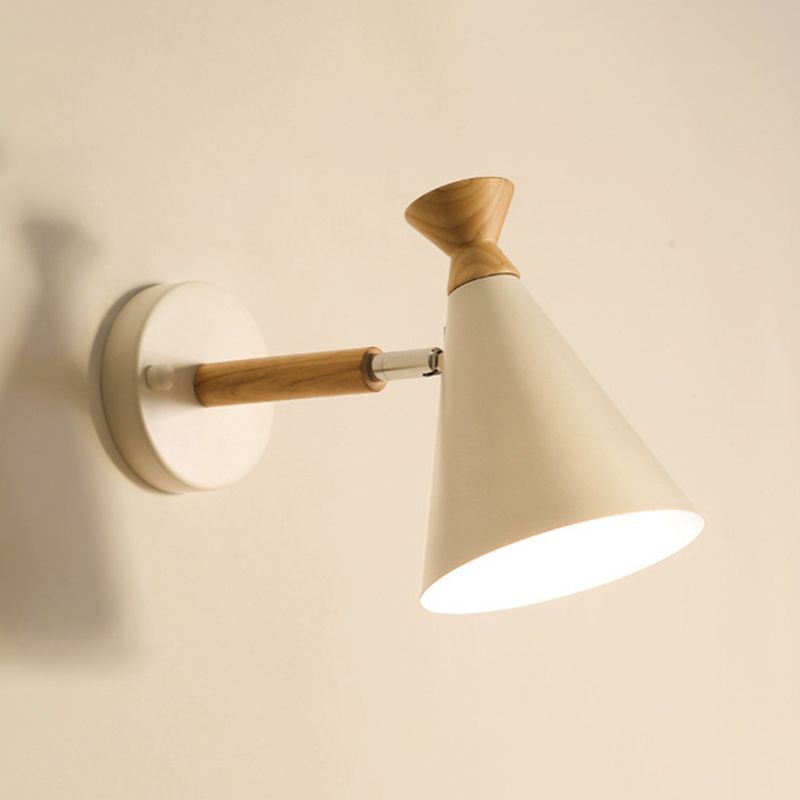 Modernism Wood Wall Light Polish Finish Sconces Lighting for Living Room