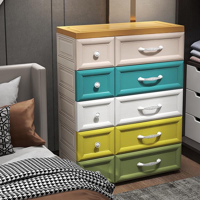 10-drawer Storage Cabinet Contemporary Plastic Wardrobe Armoire