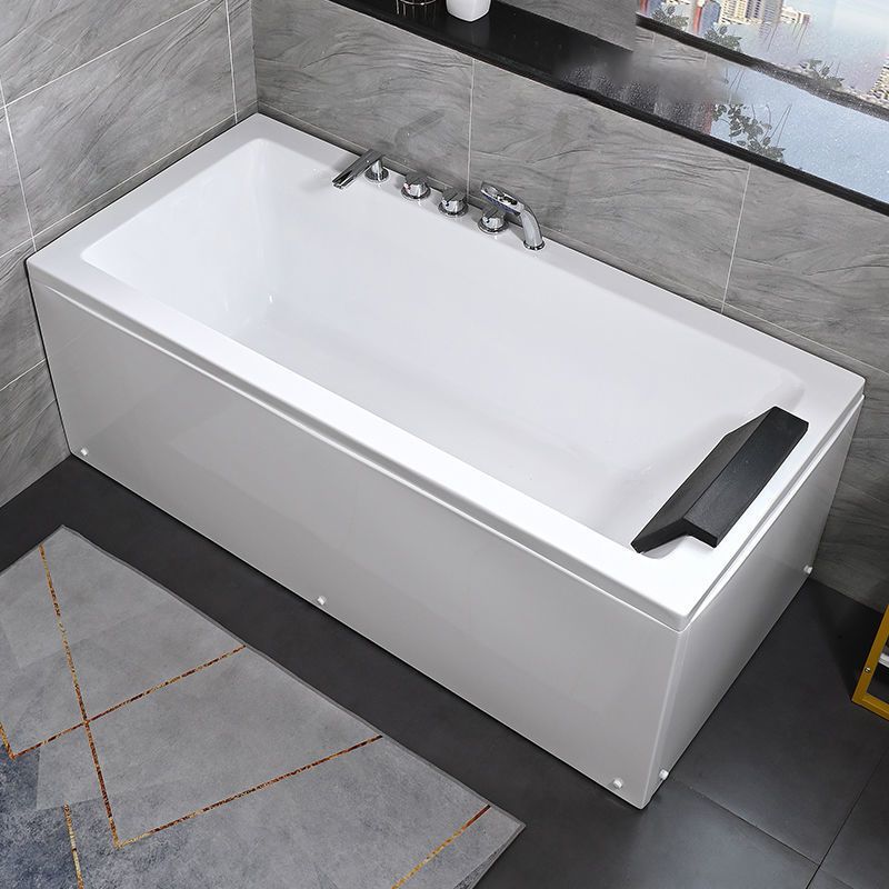 Freestanding Acrylic Bathtub Modern Stand Alone Soaking Tub with  Pop-up Drain