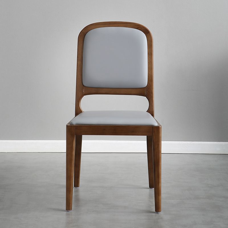 Chaise de salle à manger solide latérale de Style moderne, chaise à dossier ouvert en cuir pour usage domestique