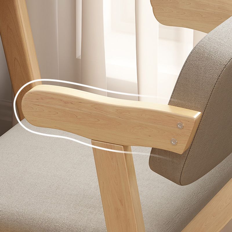 Chaise de salle à manger rembourrée au fini mat, fauteuil à dossier ouvert en hêtre scandinave