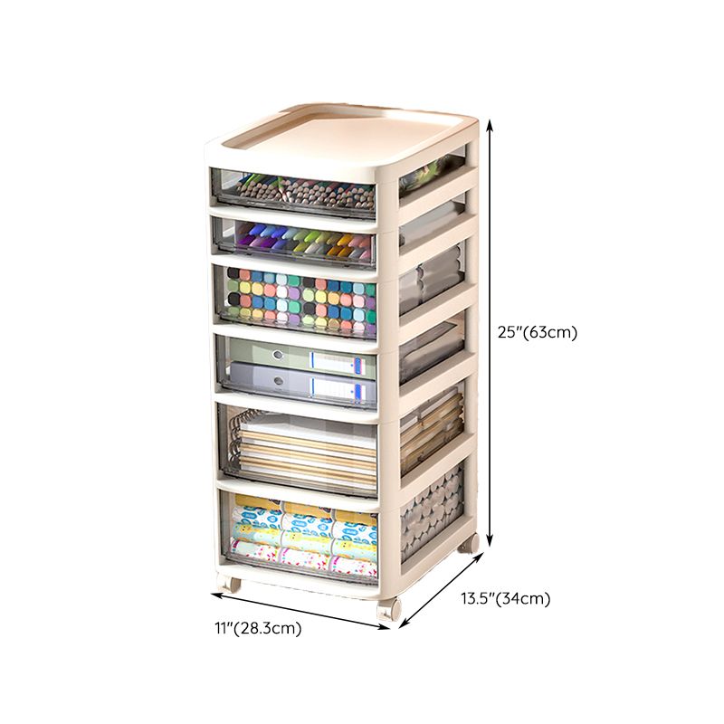 Modern Plastic File Cabinet Drawers Storage Filing Cabinet for Office