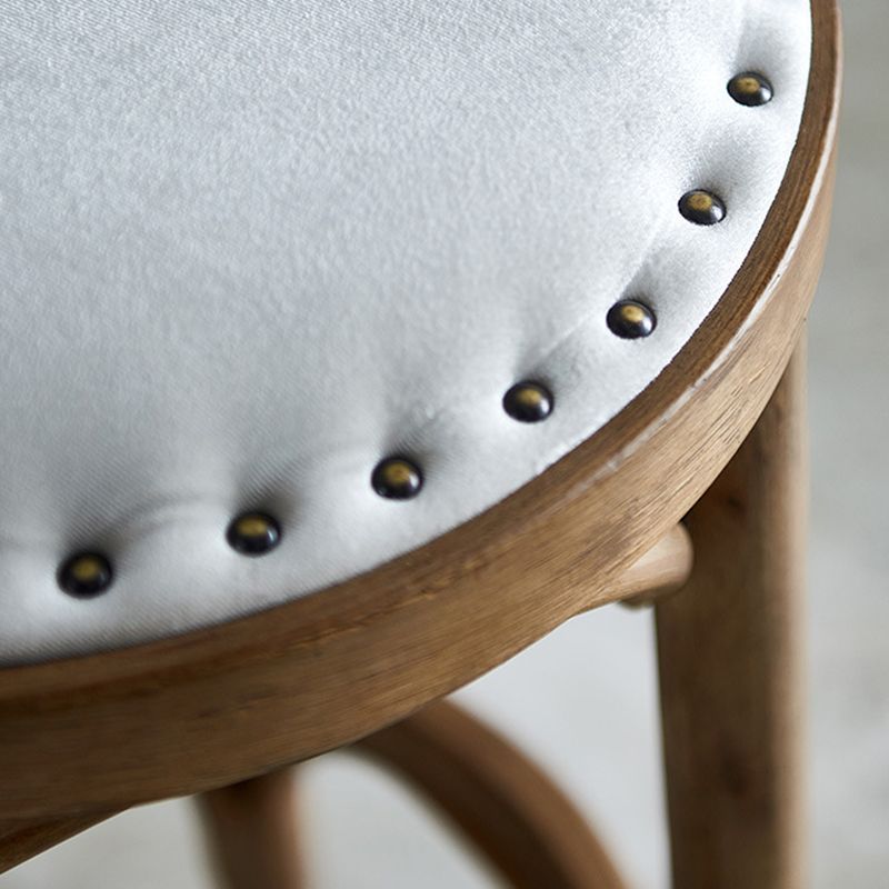 Industrial Style Bar-stool Round Seat Counter Bar Stool with Wooden Legs