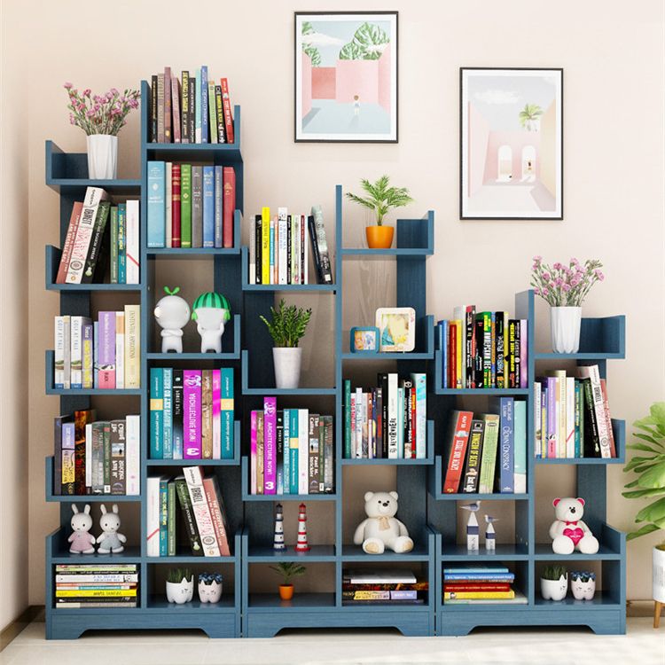 Contemporary Open Back Bookshelf Freestanding Standard Bookcase