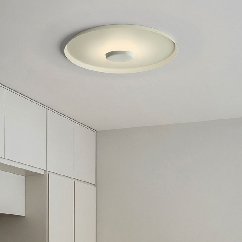 Nordic Disk Flush Mount Metal LED Ceiling Light Fixture for Bedroom