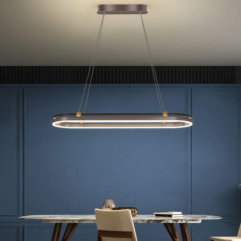 Geometric Contemporary Simple Island Light Acrylic Shade Hanging Light for Dining Room