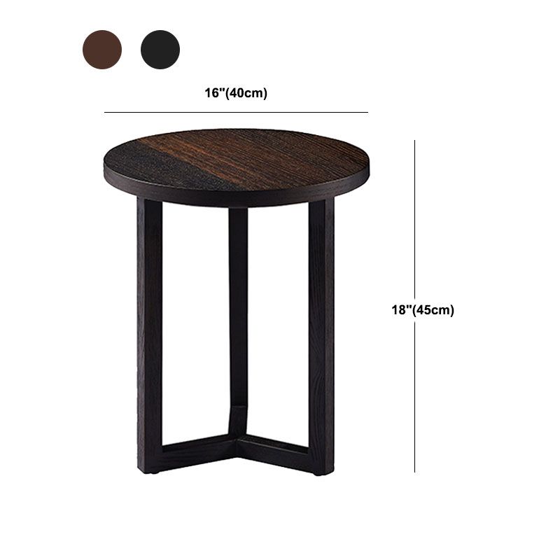 Round Wood Side Table Nordic Style Side Table for Living Room
