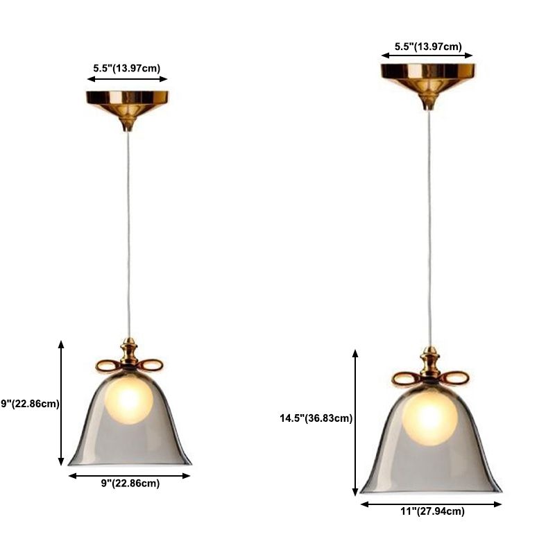 Verre Verre Hanging Light Modern Style Séménagement à l'éclairage pendentif pour le salon