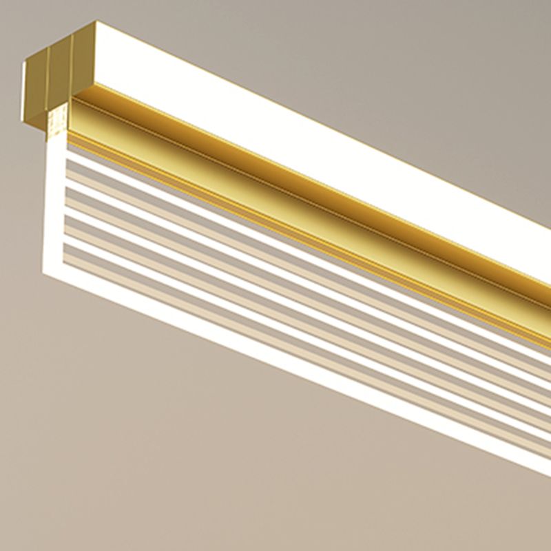 Iluminación de isla de forma lineal estilo moderno metal de 3 luces iluminación de islas