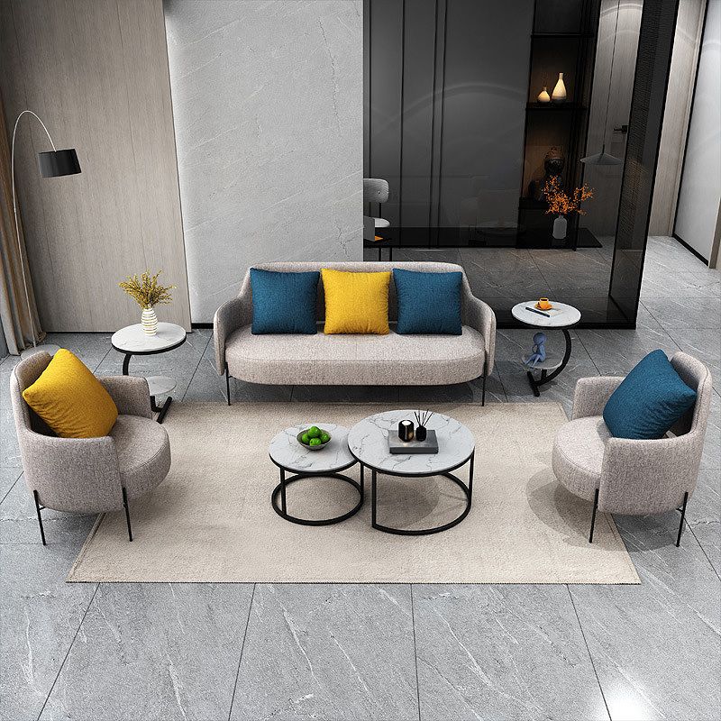 Standard Square Arm Sofa Couch Contemporary Tight Back Setee