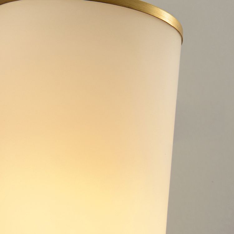 Vintage Simplicity Cylinder Vanity Sconce Lights Milk Glass Wall Mount Light Fixture for Bathroom