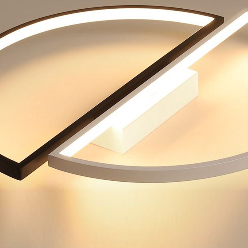 Modern Style Metal Geometric Flush Mount Ceiling Light for Bedroom Living Room