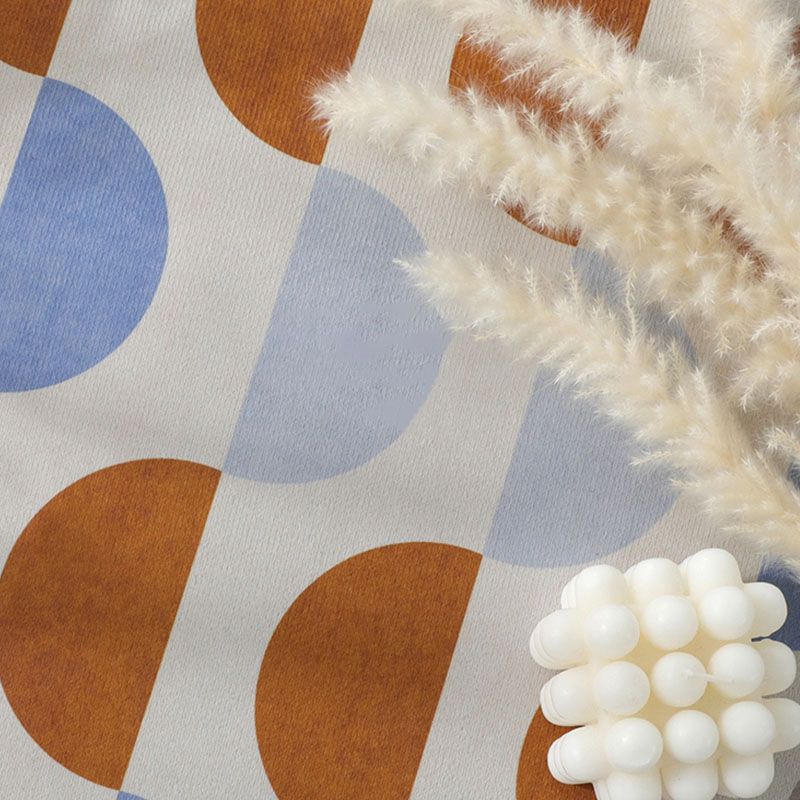 Stylish Modern Area Rug Geometric Pattern Polyester Area Carpet Easy Care Rug for Home Decor