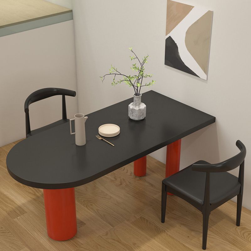 Simplicity Pine Restaurant Table Solid Wood Matte Finish 3 Legs Dining Table