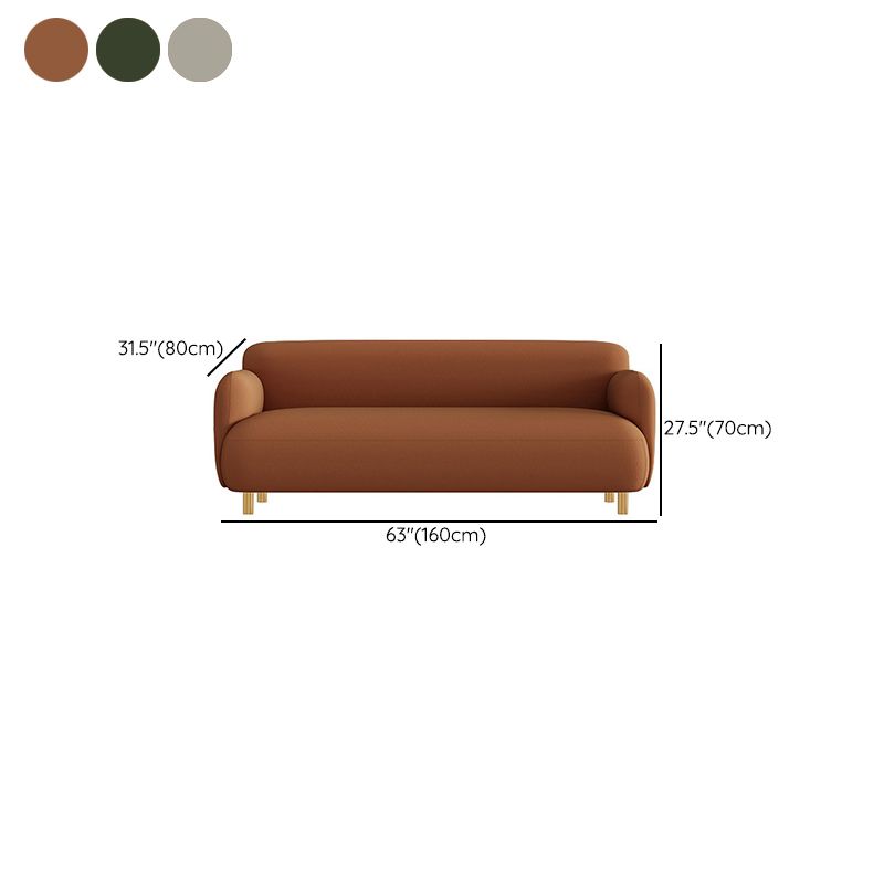 Contemporary Faux Leather Sofa with Square and Tight Back in Solid Wood