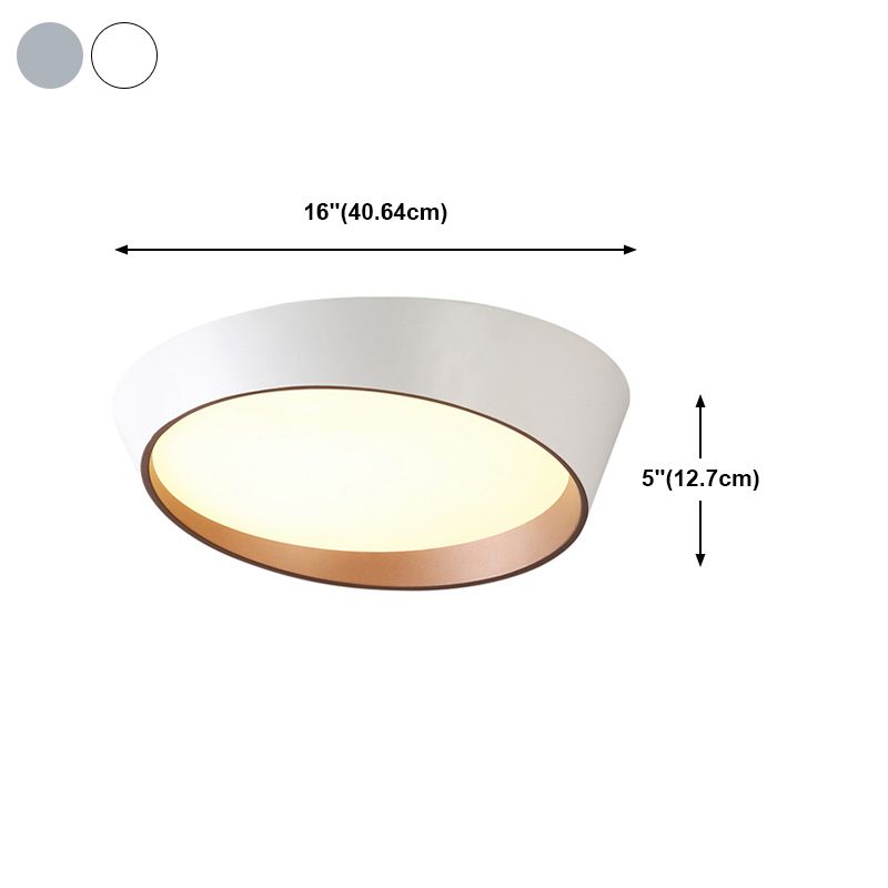 Plafonnier rond encastré en métal de style nordique