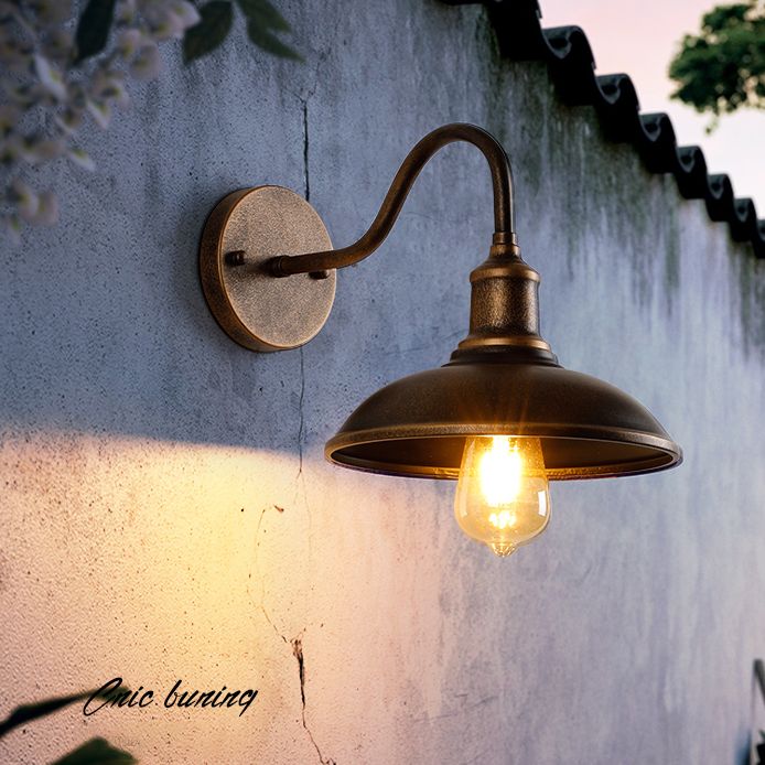 Lidwandmontaglampen Vintage Industrial Metall Wandleuchten Beleuchtungskörper für den Innenhof