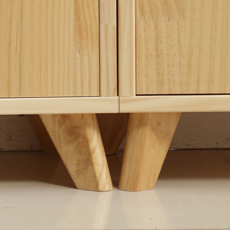 Wooden Closed Back Bookcase Standard Natural Bookshelf with Shelves