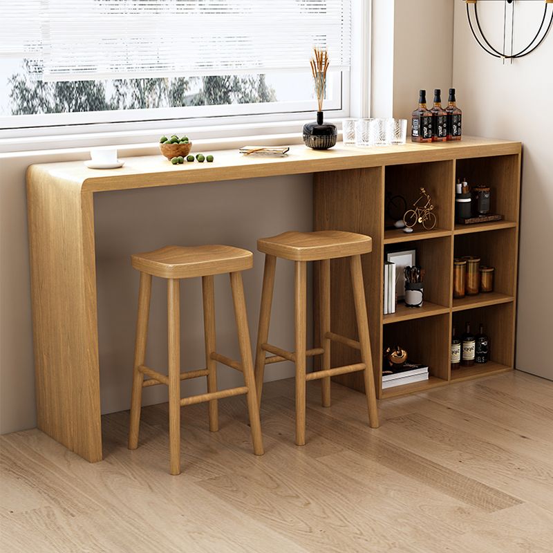 Glam Style Wooden Bar Table 1/2/3 Pieces Rectangle Bar Table Set for Home Use