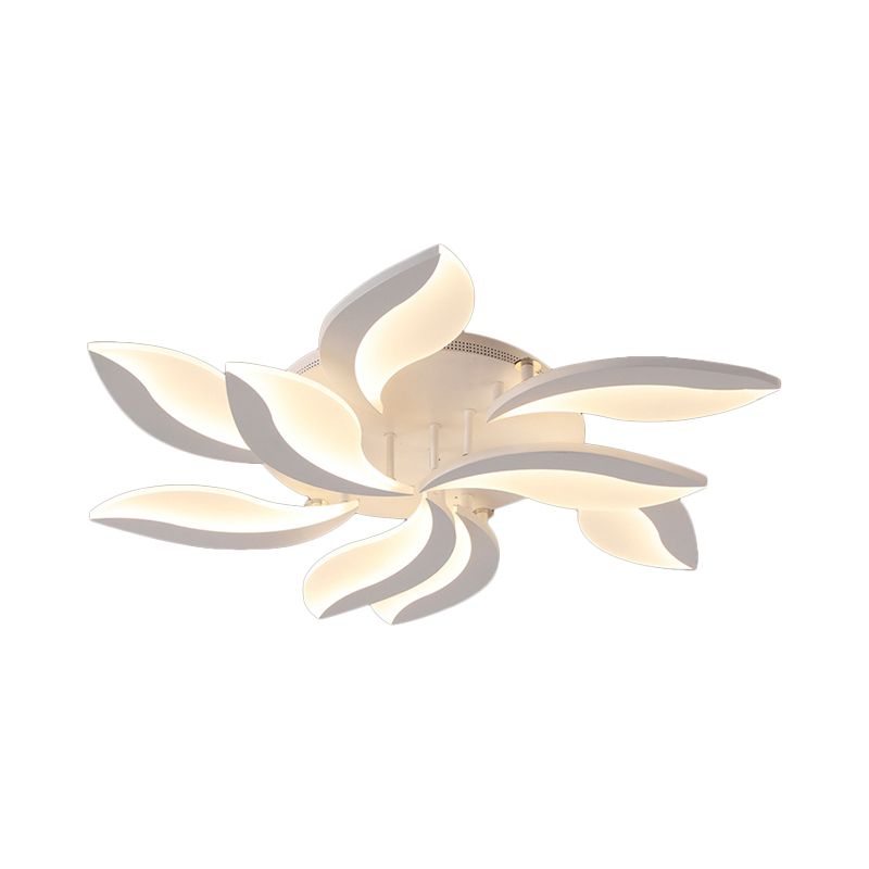 Witte bladvormige inbouwverlichting Hedendaags 3/12/15 lichts Acryl LED semi-inbouw plafondlamp
