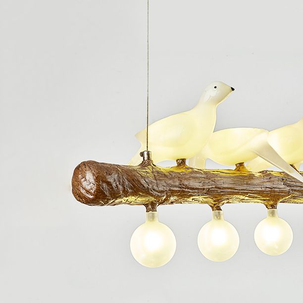 Modern Hanging Island Light Creative Glass Hanging Lighting Fixture for Dining Room