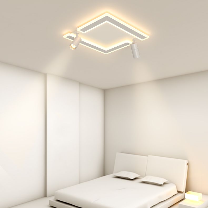 Plafoniere bianche Simplicity con faretti Plafoniera a incasso a LED