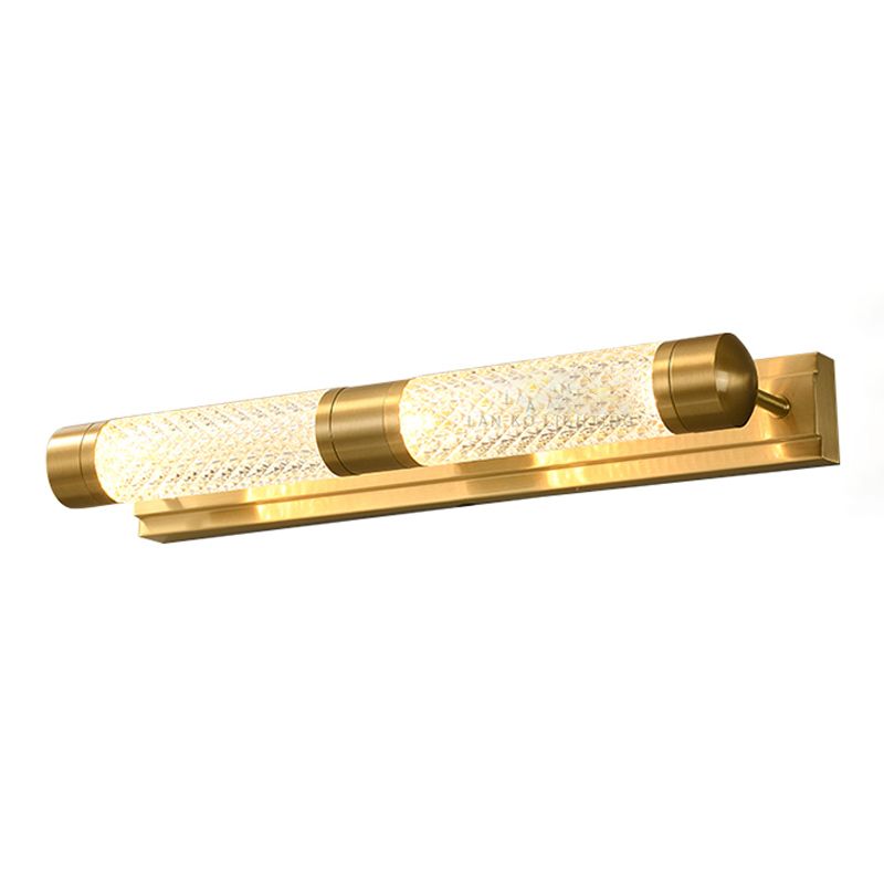 Luce murale a specchio lineare in metallo moderno lampada a parete multipla in ottone
