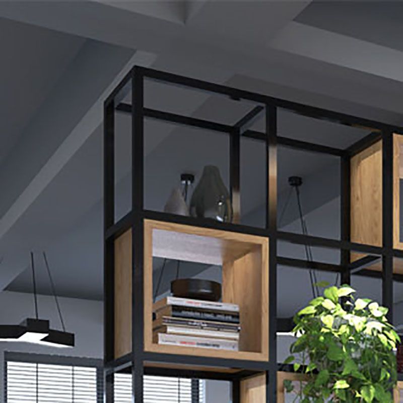 9.84"W Bookcase Industrial Style Open Back Bookcase for Home Study Room Office