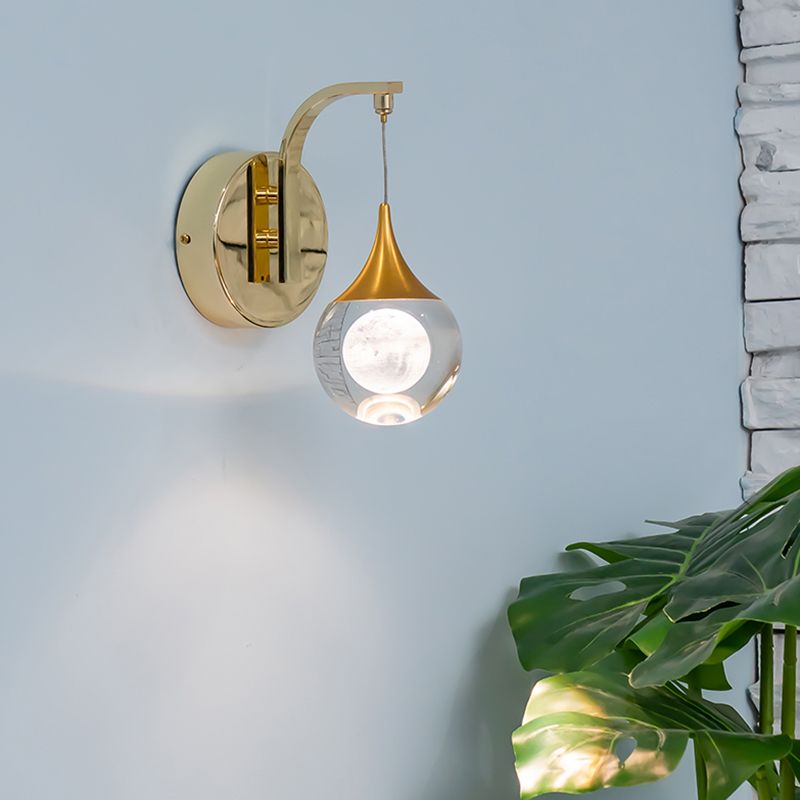Moderne creatieve stijl Globe Wall Schonce Crystal 1 Light Sconces
