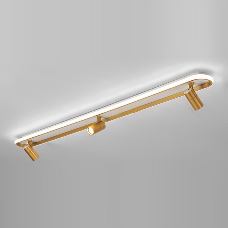 Modern LED Ceiling Lamp with Spotlight Gold Flush Mount Light for Clothing Shop