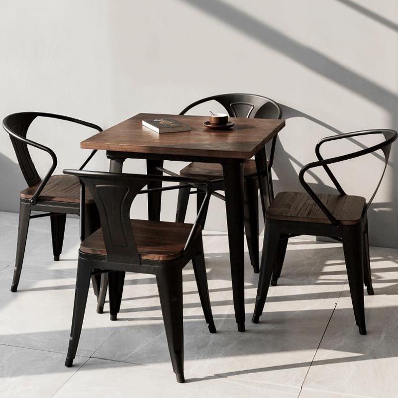 Industrial 1/4/5 Pieces Dining Set Wood Dining Table for Indoor