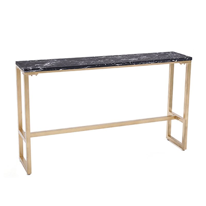 Glam Pub Table Solid Wood Bar Height Rectangle Bar Table for Breakroom
