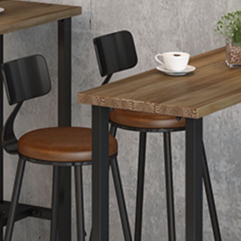 1/2/4 Pieces Modern Pub Table Set Rectangular Wood Counter Table with Stools