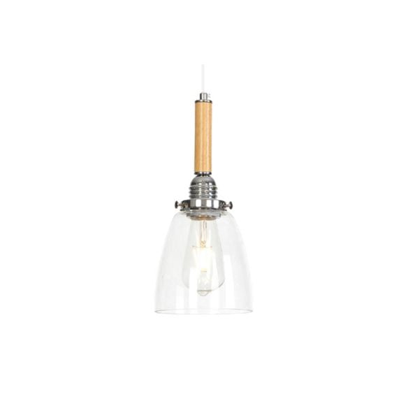 Globe/Cone/Small Bell Pendant Lighting Vintage Clear Glass 1 Licht Roségoud/Chrome hangende lamp met verstelbaar koord
