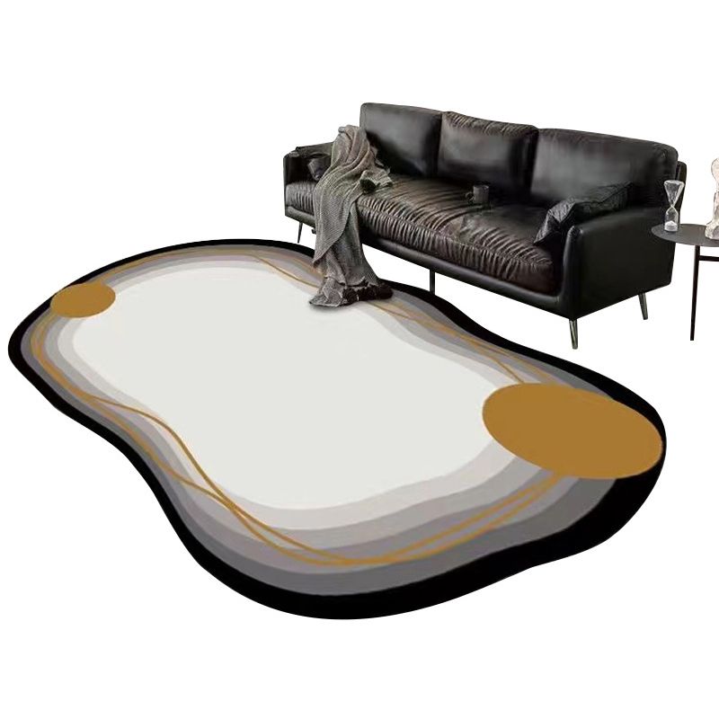 Novelty Irregular Shape Rug Modern Area Rug Polyester Easy Care Carpet for Living Room