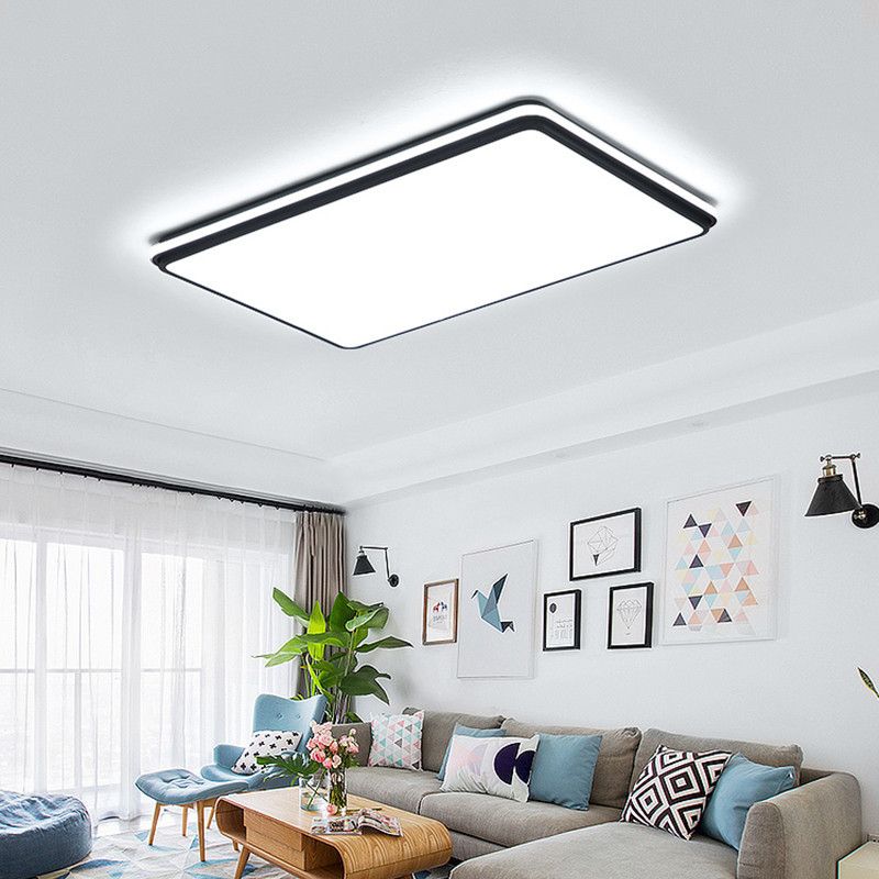 Circular Flush Mount Fixture Modern Metal 1 Light Flush Light for Living Room