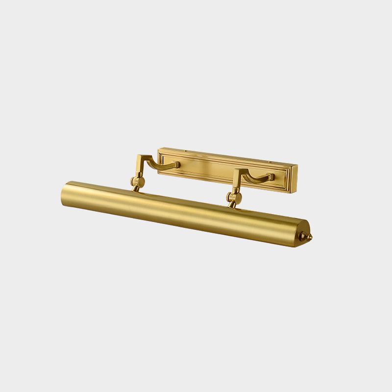 Postmodern Traditional Cylinder Vanity Sconce Lights Brass Wall Mount Light Fixture for Bathroom