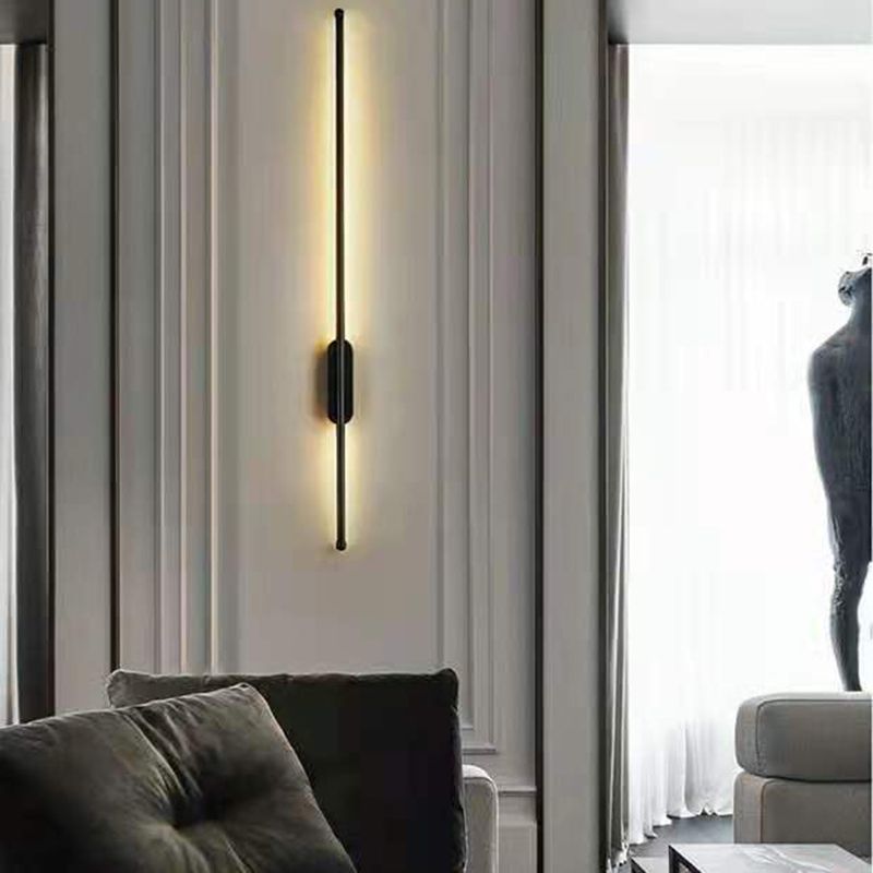 Metal Linear Wall Sconces Contemporary Style 1 Light Wall Light Fixture