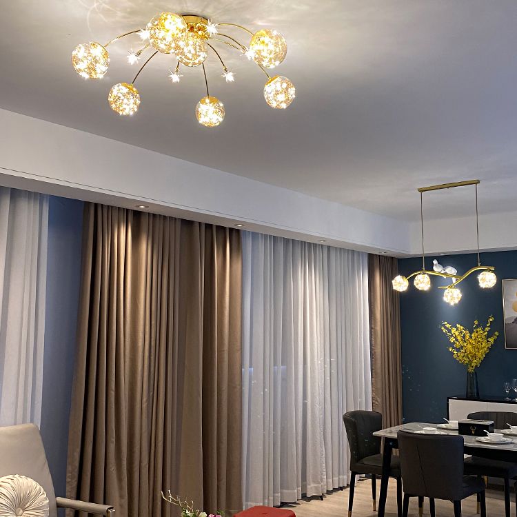 Contemporánea de lámpara de altura de la esfera de la esfera de la luz de vidrio de montura de vidrio en oro