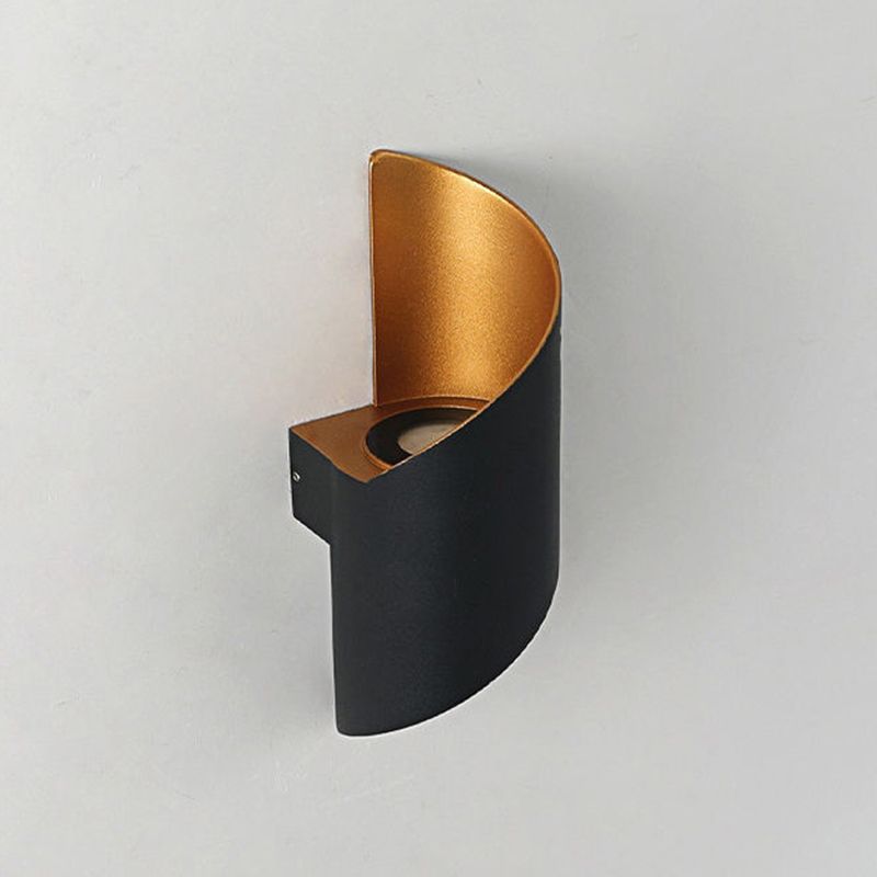 Modern Style Wrapped Shape Wall Sconce Metal 2 Light Sconces for Outdoor