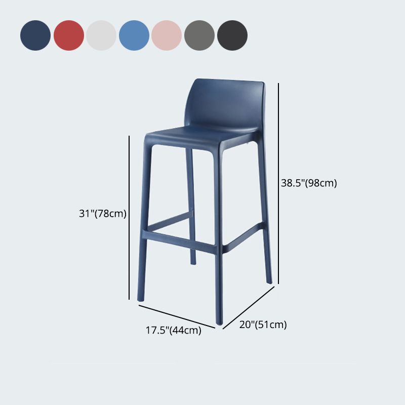 Modern Style Bar-stool Plastic Counter Bar Stool for Kitchen Bar with Plastic Legs
