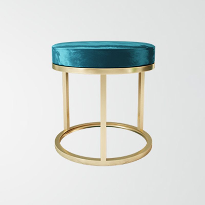 Solid Color Flannel Standard Stool Modern Simple Round Footstool