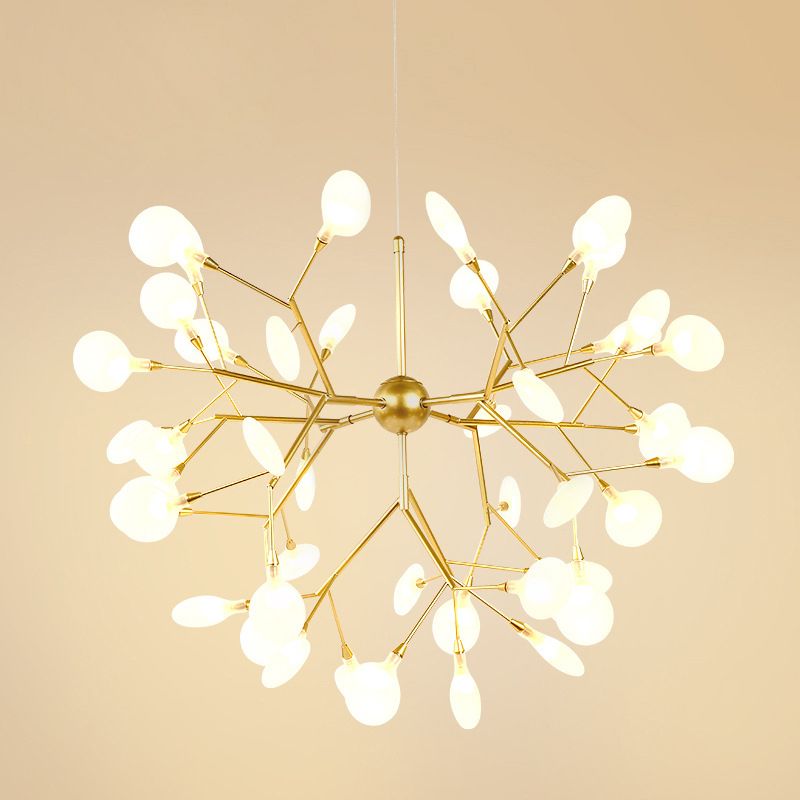 Modern Glowworm Chandelier Light Fixtures Multi-Head Suspension Pendant Lamps