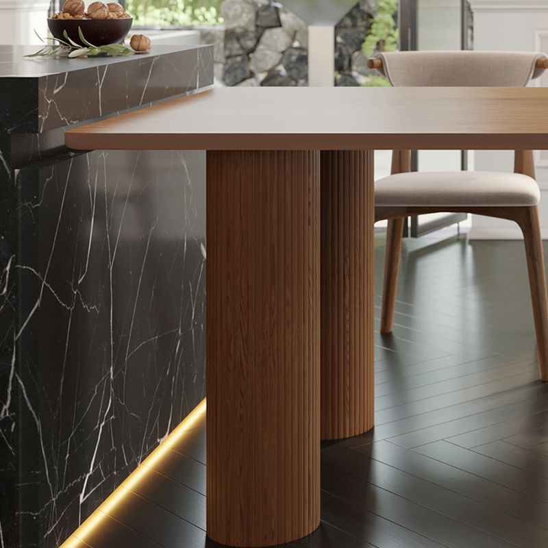 Simple Rectangle Dinner Table Dining Room Solid Wood Dining Table