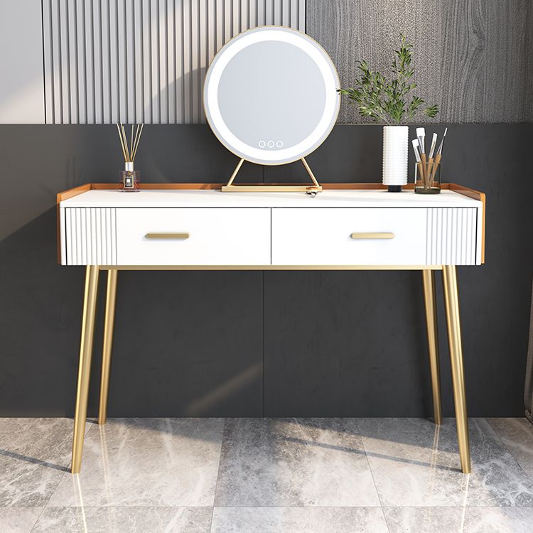 Glam Style 31.5" Height Wood/slate Table Top Makeup Vanity Set with Drawers