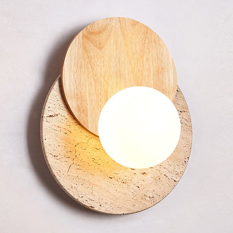 Modern Glass Globe Shade Wall Lighting Fixtures 1-Light Wall Lamp for Dining Room