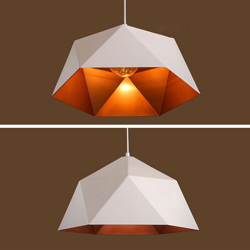 Diamond Dining Room Pendant Ceiling Light Modern Style Metal 1 Light Hanging Ceiling Light