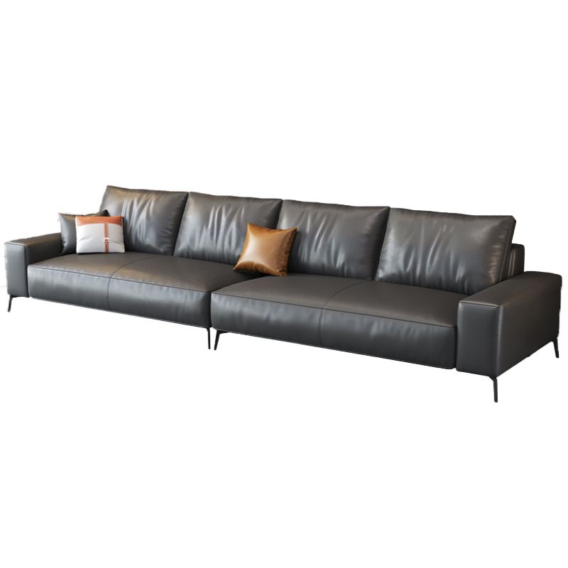 Dark Gray Removable Cushions Square Arm Sofa/Sectional for Living Room